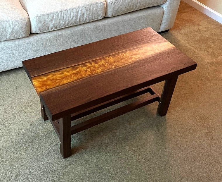 Custom Walnut Epoxy Resin River Coffee Table – The WoodenStone
