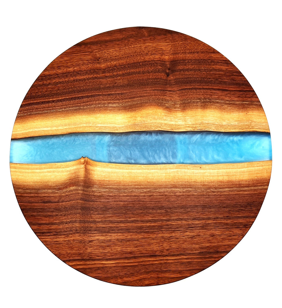 Walnut Epoxy Resin River Lazy Susan The WoodenStone