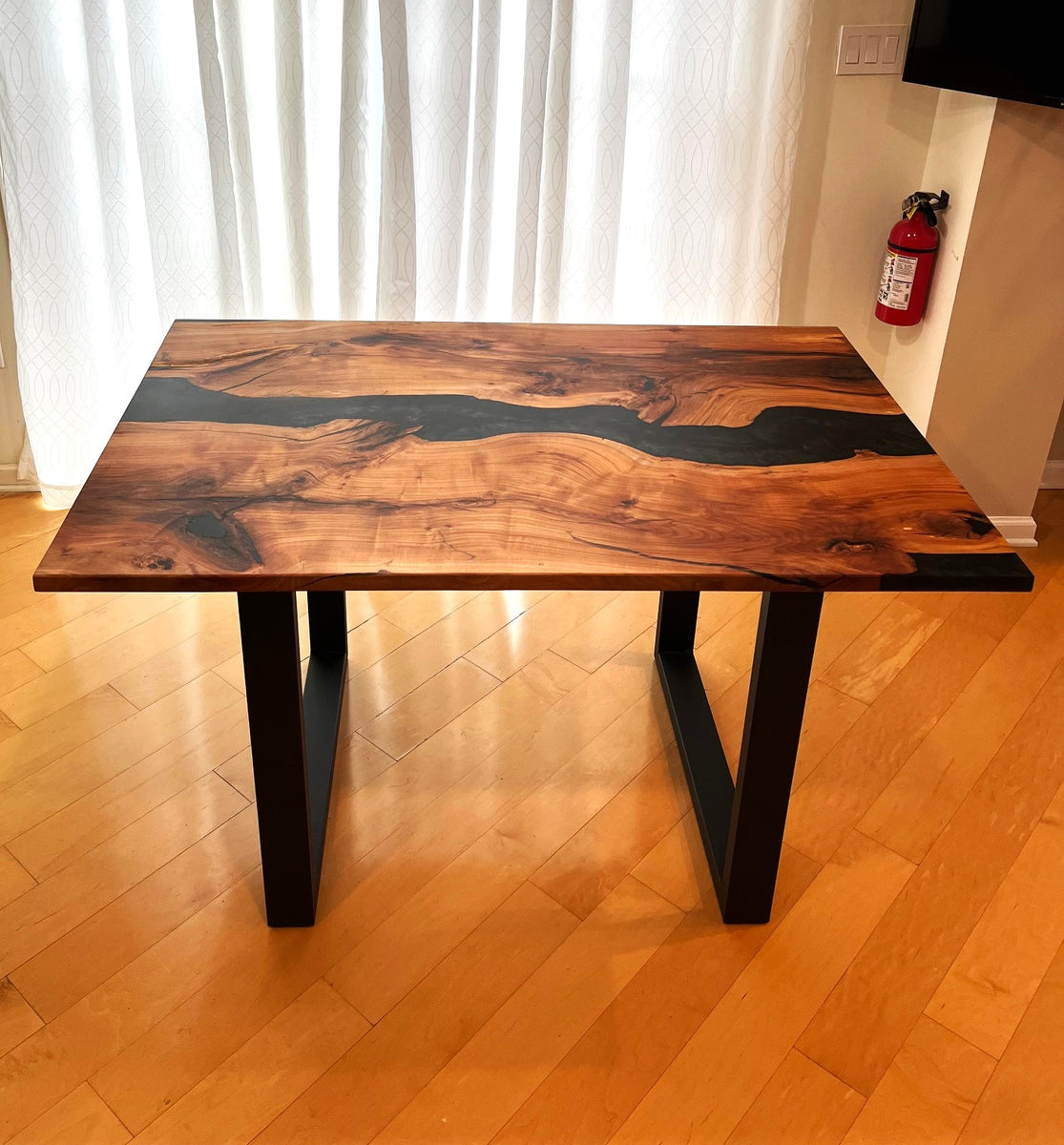 Applewood Epoxy Resin Dining Table The WoodenStone
