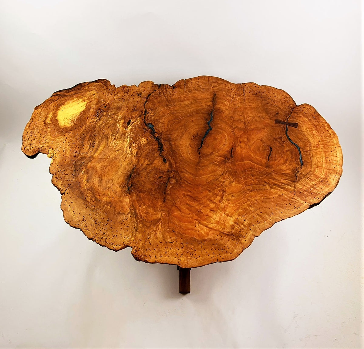 Live Edge Red Oak Burl Epoxy Resin Coffee Table The WoodenStone
