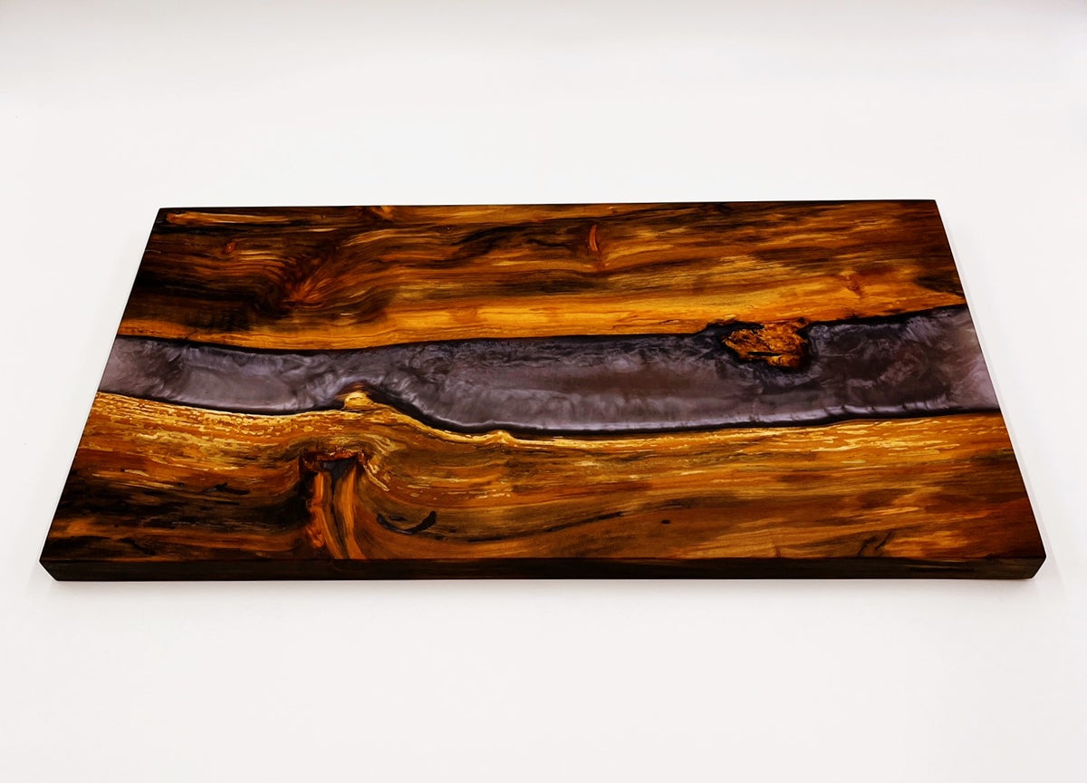 XL Chunky Applewood Epoxy Resin River Charcuterie Board The WoodenStone