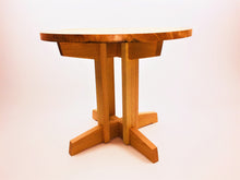 Red Oak Burl Circular Coffee or End Table