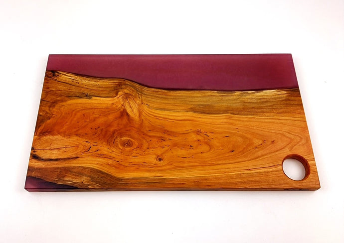 Cherry Epoxy Resin Charcuterie Board