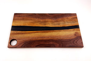 Walnut Epoxy Resin River Charcuterie Board