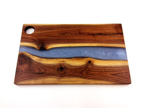 Walnut Epoxy Resin River Charcuterie Board