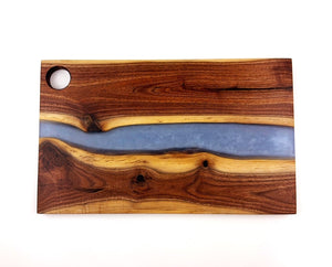 Walnut Epoxy Resin River Charcuterie Board