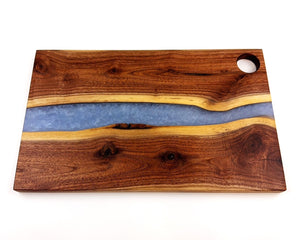 Walnut Epoxy Resin River Charcuterie Board