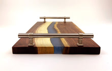 Walnut Epoxy Resin River Serving Tray