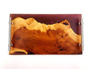 Applewood Epoxy Resin Serving Tray