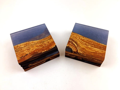 Mary's Custom Applewood Epoxy Resin Coasters (set of 8)