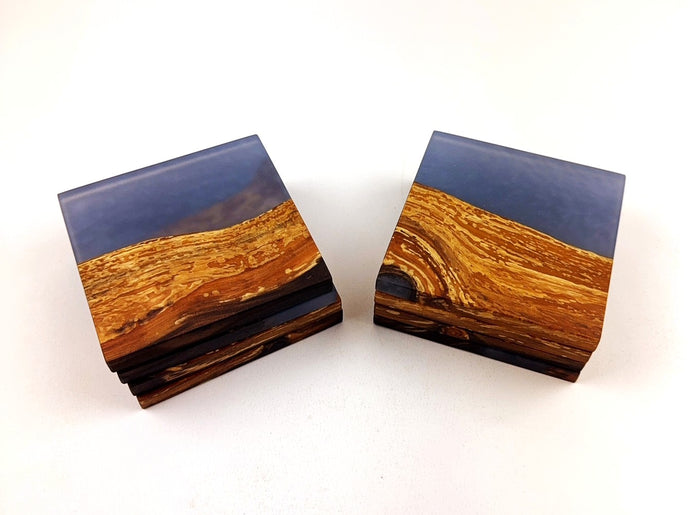 Mary's Custom Applewood Epoxy Resin Coasters (set of 8)