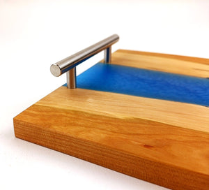 Cherry Epoxy Resin River Serving Tray
