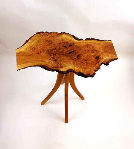 Cherry Burl Epoxy Resin End Table