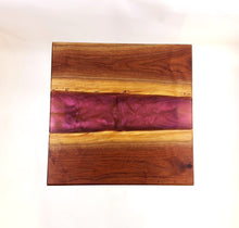 Walnut Epoxy Resin River End Table