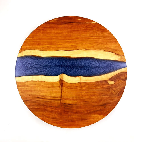 Dana's Applewood Epoxy Resin River Lazy Susan