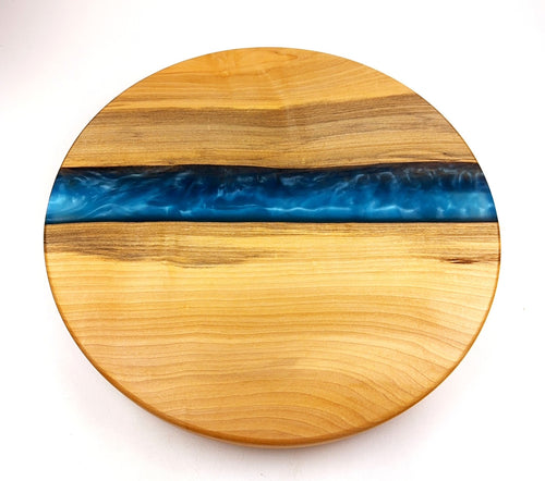 Sugar Maple Epoxy Resin River Lazy Susan