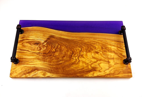 Olivewood Epoxy Resin Serving Tray