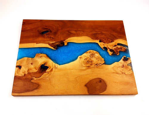Applewood Epoxy Resin River Charcuterie Board