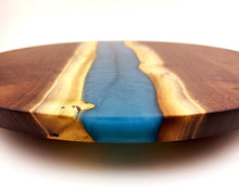 Walnut Epoxy Resin River Lazy Susan