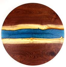 Walnut Epoxy Resin River Lazy Susan