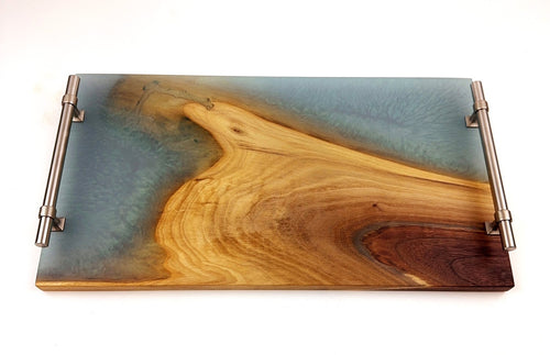 Walnut Epoxy Resin Serving Tray