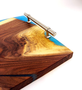 XL Walnut Epoxy Resin Serving Tray
