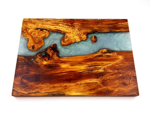 Applewood Epoxy Resin River Charcuterie Board