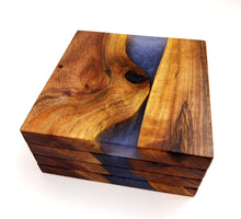 Walnut Epoxy Resin River Coasters (set of 4)