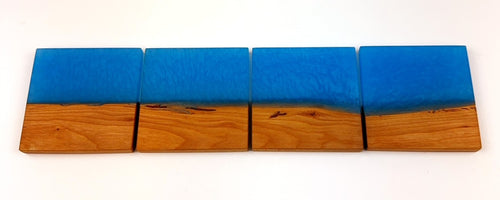 Cherry Epoxy Resin Coasters (set of 4)