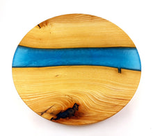 Chestnut Epoxy Resin River Lazy Susan
