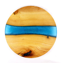 Chestnut Epoxy Resin River Lazy Susan