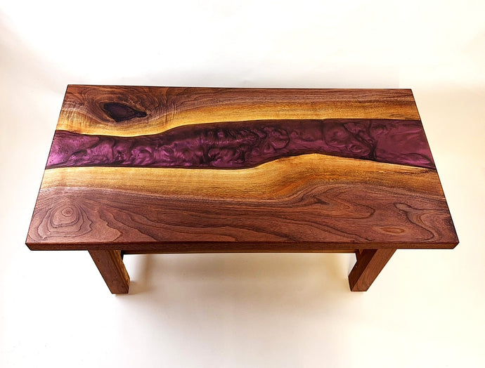 Walnut Epoxy Resin River Coffee Table