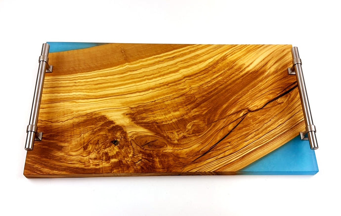 Olivewood Epoxy Resin Serving Tray