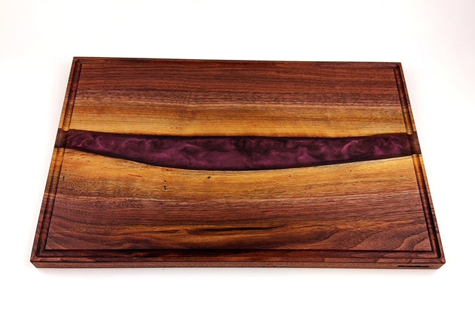 Large Walnut Epoxy Resin River Cutting Board