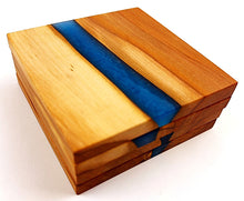 Applewood Epoxy Resin River Coasters (set of 4)