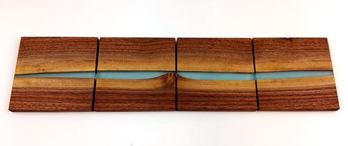 Walnut Epoxy Resin River Coasters (set of 4)