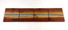 Walnut Epoxy Resin River Coasters (set of 4)