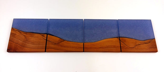 Applewood Epoxy Resin Coasters (set of 4)