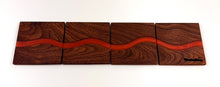 Walnut Epoxy Resin River Coasters (set of 4)