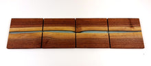 Walnut Epoxy Resin River Coasters (set of 4)
