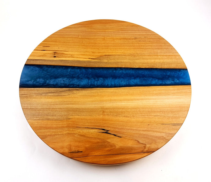 Norway Maple Epoxy Resin River Lazy Susan