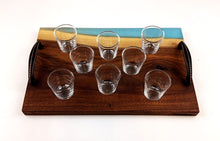 Walnut Epoxy Resin Shot Serving Tray