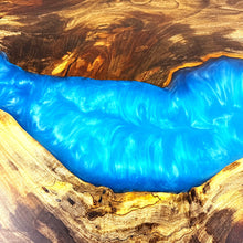 Spalted Applewood Epoxy Resin River Coffee Table