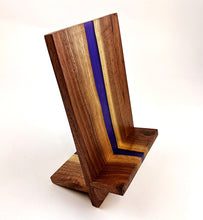 Walnut Epoxy Resin River Phone/Tablet Stand