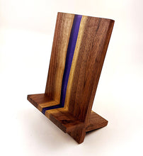 Walnut Epoxy Resin River Phone/Tablet Stand