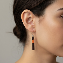 Walnut Epoxy Resin Earrings