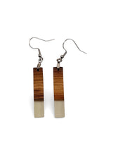 Walnut Epoxy Resin Earrings