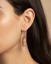Walnut Epoxy Resin Earrings
