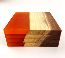 Walnut Epoxy Resin Coasters (set of 4)
