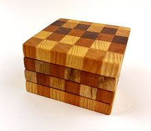Walnut, Cherry, Applewood, Ash End Grain Coasters (set of 4)